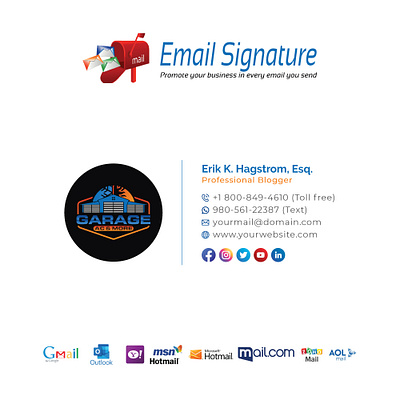 HTML Email Signature clickable signature email email signature graphic design html email signature logo