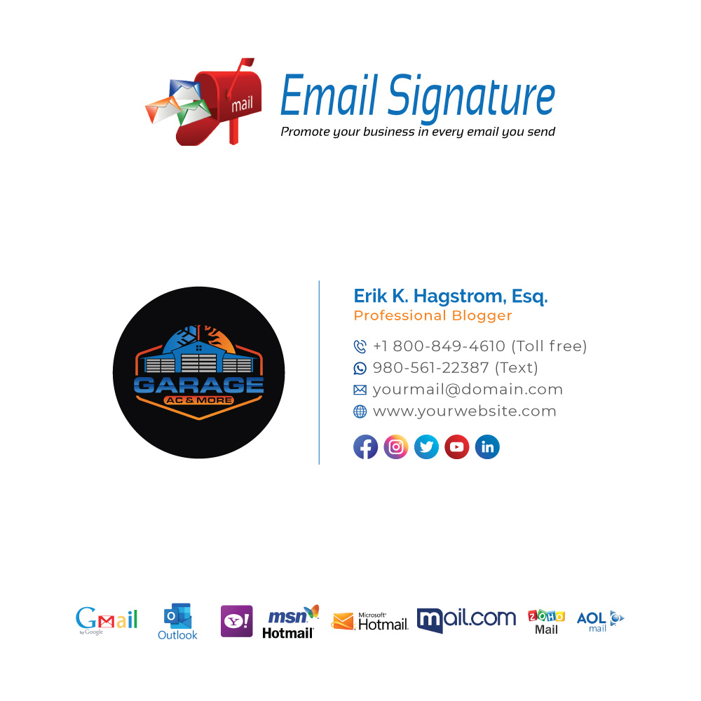Example of Professional  Html Email Signature!