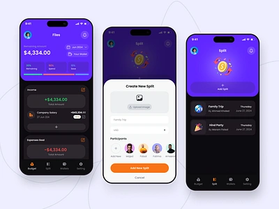 Digital Wallet Mobile App Design app best app best finance app digital digital banking digital wallet digital wallet app finance financial app fintech app investment ios mobile app mobile app design mobile application modern money split uiux mobile app wallet