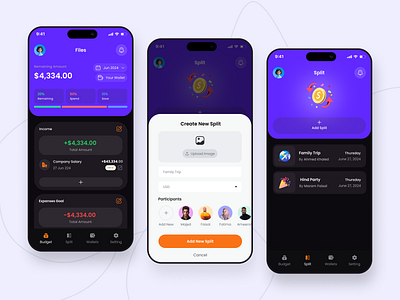 Digital Wallet Mobile App Design app best app best finance app digital digital banking digital wallet digital wallet app finance financial app fintech app investment ios mobile app mobile app design mobile application modern money split uiux mobile app wallet