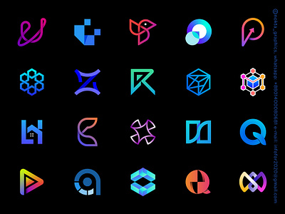 modern logo design collection for tech startup platform ai app icon crypto defi developer fintech full stack graphic design icon logo logos minimalist logo modern logo saas simple logo tech logo ui vector visual identity web3