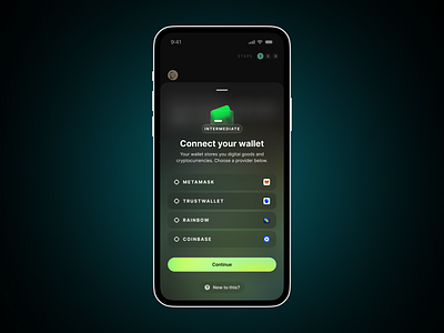 Connect wallet app blockchain design ui ux web3