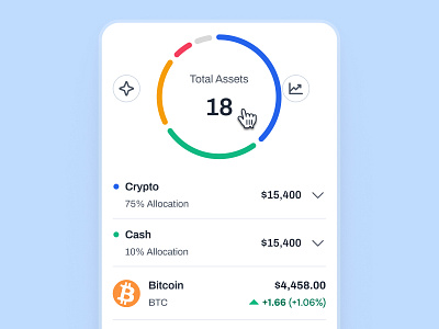 blockfy: AI Crypto Investing App - Portfolio Allocation UIUX ai crypto assistant blockchain app blue clean crypto investing app crypto portfolio crypto roboadvisor crypto trading app crypto trend ui crypto ui kit crypto wallet app figma ui kit finance app finance ui kit minimal modern portfolio allocation portfolio ui soft web3 mobile app