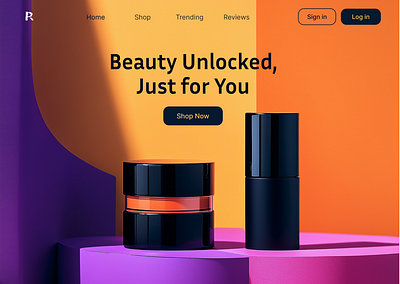 Cosmetics landing page design figma landing page ui ux webdesigb website website design