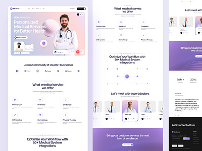 Medical Website Design clinic creative dental doctor healthcare healthcare ui design healthcare uiux healthcare web design healthtech design landing page medical landing page medical website design medicine pharmacy website design platform responsive responsive healthcare design web website