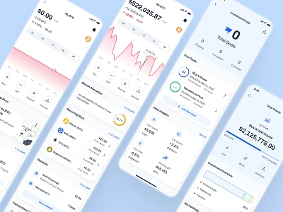 blockfy: AI Crypto Investing & Trading App - Portfolio Dashboard ai crypto assistant blockchain app blue clean crypto exchange app crypto investing app crypto portfolio crypto roboadvisor crypto trading app crypto trend ui crypto ui kit crypto wallet app figma ui kit finance app finance ui kit minimal modern portfolio ui soft web3 mobile app