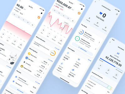 blockfy: AI Crypto Investing & Trading App - Portfolio Dashboard ai crypto assistant blockchain app blue clean crypto exchange app crypto investing app crypto portfolio crypto roboadvisor crypto trading app crypto trend ui crypto ui kit crypto wallet app figma ui kit finance app finance ui kit minimal modern portfolio ui soft web3 mobile app