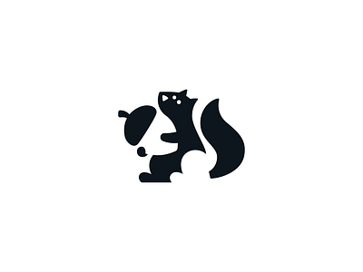 Squirrel acorn brand branding design elegant graphic design illustration logo logo design logo designer logodesign logodesigner logotype mark minimalism modern negative space negativespace sign squirrel