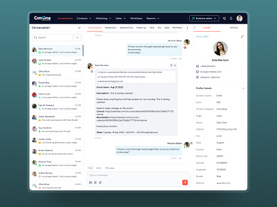 CRMone: Smart Conversations clean conversationdesign crmone crmtools customercommunication design figma minimal uidesign uiux uxdesign