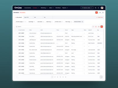 CRMone: Streamline Your Contacts Management businesssolutions clean contactsmanagement crmtools design minimal productivitytools salestools uidesign uiux uxdesign webappdesign