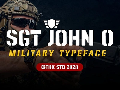 SGT. Jhon O – Stencil Army Font branding modern stencil font