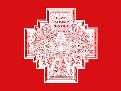 All Around: Play To Keep Playing - Apparel Illustration branding design geometric graphic design illustration line lineart logo martial art monoline vintage wing