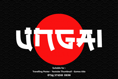 UNGAI – Faux Japanese Font elegant layout