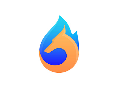 Dragon & Fire (for sale) animal app logo blue browser dragon earth extention fast fire fly logo design logomark movie moving mythic new logo wings