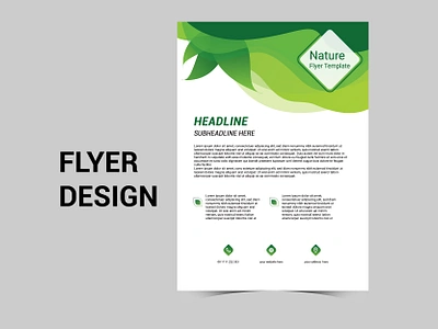 Nature Template Flyer print design