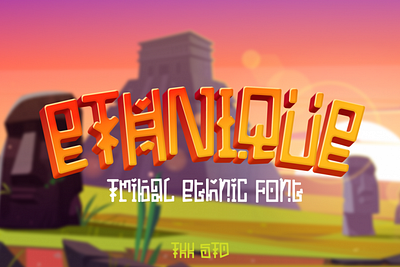 ETHNIQUE – Gaming Font unique typography