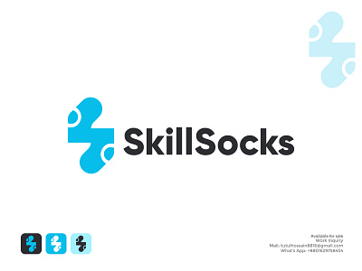 SkillSocks Sports Brand Logo Design Concept b c f h i j k m p q r u v w y z branding dynamic icon letter s letter s logo logo design logo mark logos logotype minimal modern logo s letter logo skillsocks skillsocks logo socks sports sports brand sports icon sports logo