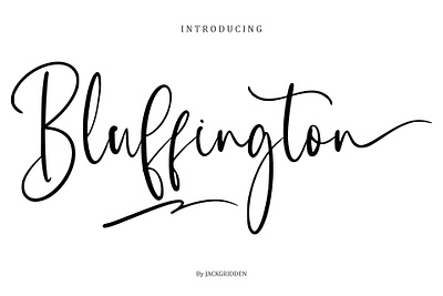 Bluffington - Handwritten Font bluffington branding design font graphic design handwritten illustration script