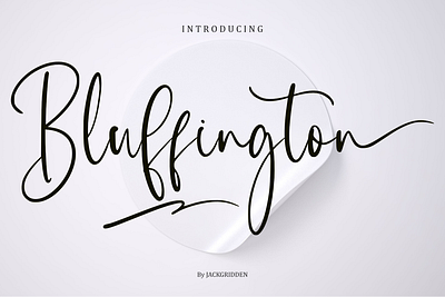 Bluffington - Handwritten Font bluffington branding design font graphic design handwritten illustration script