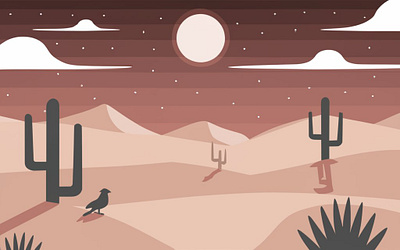 Desert illustration graphic design illustrations logo