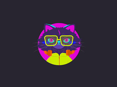 cyberpunk cat branding cat cyberpunk design graphic design illustration logo