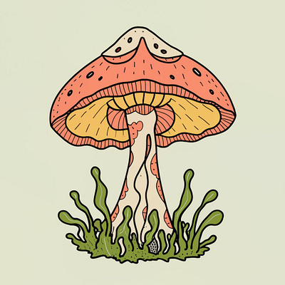 Mushroom illustration graphic design illustrations logo