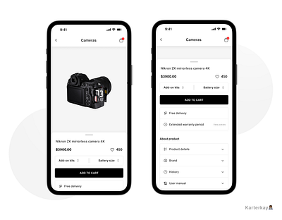 Srceen from Lensmart📷 ecommerce mobile app product page ui