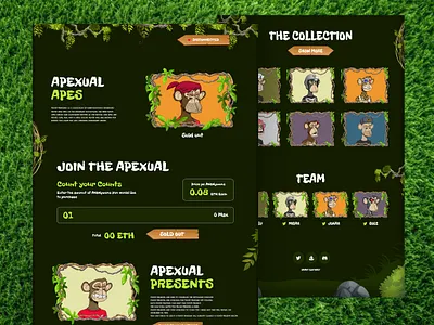 NFT - Pudgy Apes Landing Page blockchain branding crypto design figma game graphic design illustration landing page logo metaverse mint mobile design nft ozariya responsive ui ux web design wordpress