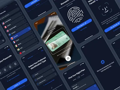 blockfy: AI Crypto Investing & Trading App - KYC Verification UI ai crypto assistant blockchain app blue clean crypto exchange app crypto investing app crypto roboadvisor crypto trading app crypto trend ui crypto ui kit crypto wallet app figma ui kit finance app finance ui kit kyc minimal modern soft verification ui web3 mobile app