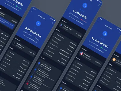 blockfy: AI Crypto Investing & Trading App - Transaction UIUX ai crypto assistant blockchain app blue clean crypto exchange app crypto investing app crypto trading app crypto transaction crypto trend ui crypto ui kit crypto wallet app dark mode figma ui kit finance app finance ui kit minimal modern soft transaction ui web3 mobile app