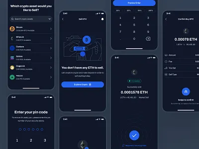 blockfy: AI Crypto Investing & Trading App - Transaction UIUX ai crypto assistant blockchain app blue clean crypto exchange app crypto investing app crypto roboadvisor crypto trading app crypto transaction crypto trend ui crypto ui kit crypto wallet app figma ui kit finance app finance ui kit minimal modern soft transaction ui web3 mobile app