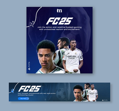 FC 25 Game Poster and Website banner design banner design branding game banner graphic design social media poster website banner