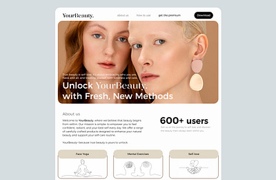 Beauty Shop Landing Page branding graphic design landing page ui user interface