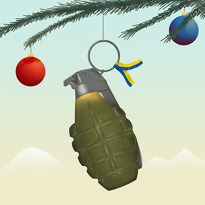 Christmas in trenches antiwar army branding christmas conflict global graphic design grenade illustration procreate russia slava soldier ukraine usa vector war xmas