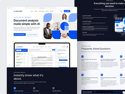 Legaliser.com ai contract contract analysis landingpage legal ui ui design webapp