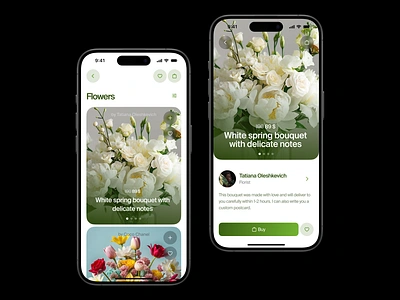 Flower Delivery App UI app flowers ios mobile ui