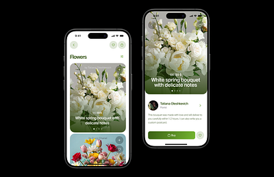 Flower Delivery App UI app flowers ios mobile ui