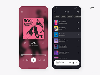 Music Player - Daily UI 009 daily ui music player