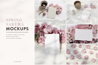 Spring Sakura mockups set brand branding cherry blossoms easter easter mockup flowers holiday card template holiday mockup mockups office supply sakura spring spring sakura mockups set stationery mockup summer wedding mockups