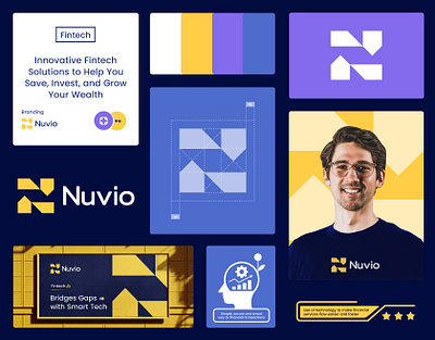 Nuvio - Fintect Brand Identity branding canada consultancy design finance financelogo fintech graphic design illustration illustrator innovative fintech italy logo realestate typography ui usa ux vector