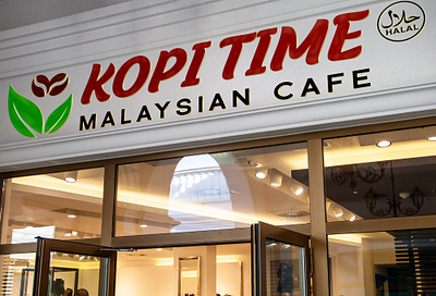 Kopi Time Cafe Sign Board Design branding graphic design logo signboard