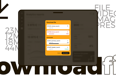 Download files modal dailyui download modal typography uiux webdesign