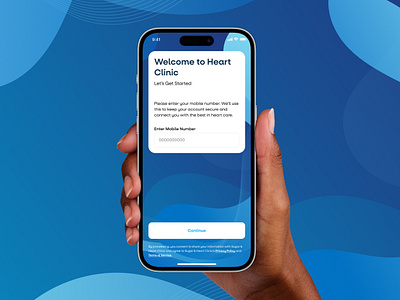 Heart Clinic - Login mobile app ui ux