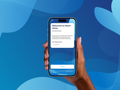 Heart Clinic - Login mobile app ui ux