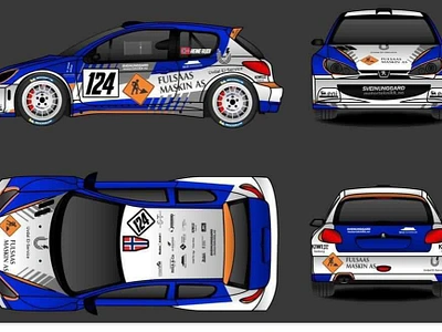 RUDI MOTORSPORT (Norwegian) Peugeot 206 Rally spec livery design automotive automotive art automotive illustration branding car art car artwork cars cars design graphic design livery livery design motorsport peugeot rally rally car vector vehicle wrap wrap design wrapping