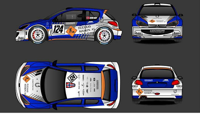 RUDI MOTORSPORT (Norwegian) Peugeot 206 Rally spec livery design automotive automotive art automotive illustration branding car art car artwork cars cars design graphic design livery livery design motorsport peugeot rally rally car vector vehicle wrap wrap design wrapping