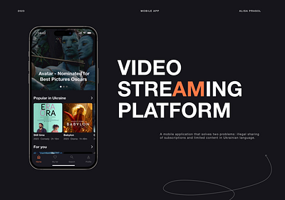 Video streaming app app design films streaming platform ui ux video