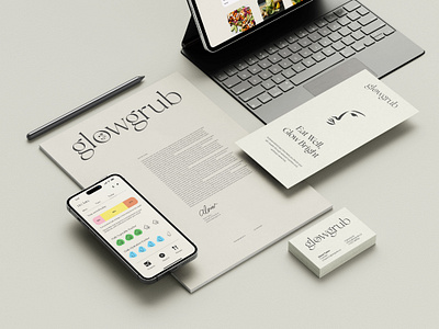 glowgrub Branding & UI Design app branding creative direction digital branding logo design mobile app ui modern design prototyping typography user interface ux design