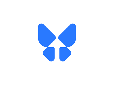 Butterfly with Arrow Logo // For Sale arrow blue logo branding butterfly butterfly logo flight fly geometric logo growth logo logo logo design logo for sale minimalist logo modern logo negative space tech logo technology logo transformation logo up logo