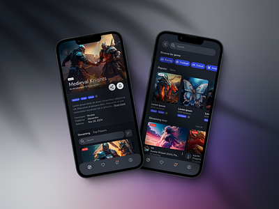 Streaming & Gaming App UI adobefirefly conceptdesign digitaldesign gamingapp gamingui mobileapp streamingapp streamingui ui uidesign uiux userexperience userinterface videoapp visualdesign